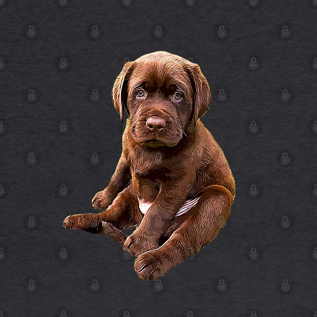 Chocolate Labrador Retriever Puppy Dog by ElegantCat